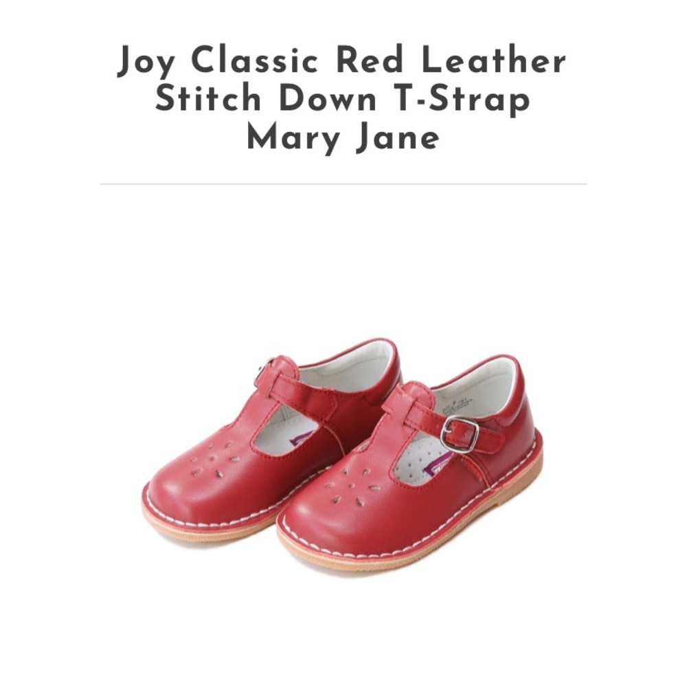 L’Amour Joy Classic Red Leather Mary Jane shoe